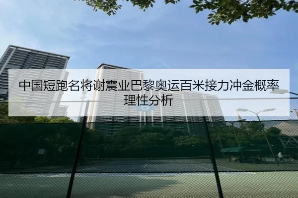 中国短跑名将谢震业巴黎奥运百米接力冲金概率理性分析